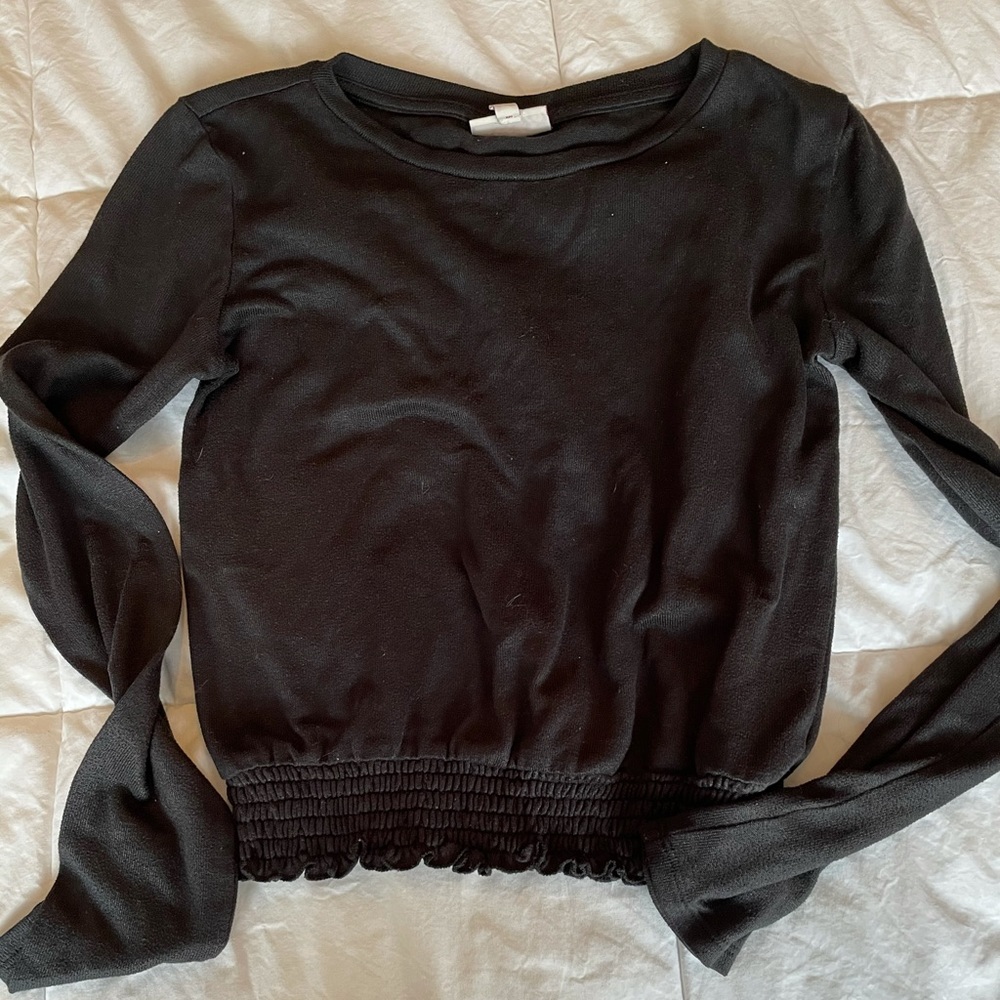 long sleeve crop top